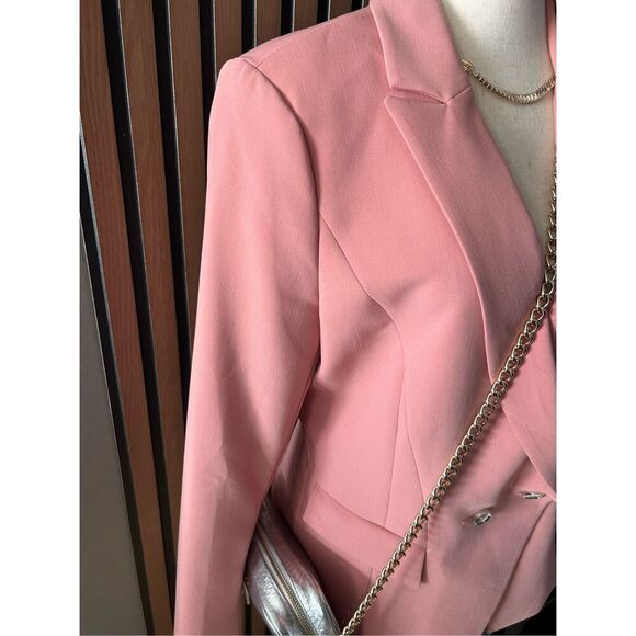 White House black market peach color form fitting blazer size 8 - Picture 2 of 6